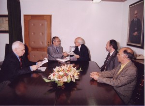 Assinatura do Protocolo entre Gradiva e a UA - Dezembro de 1997