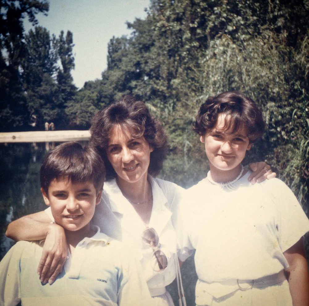 1985, agosto, Ana (12 anos) e Jorge (10 anos), Tomar 