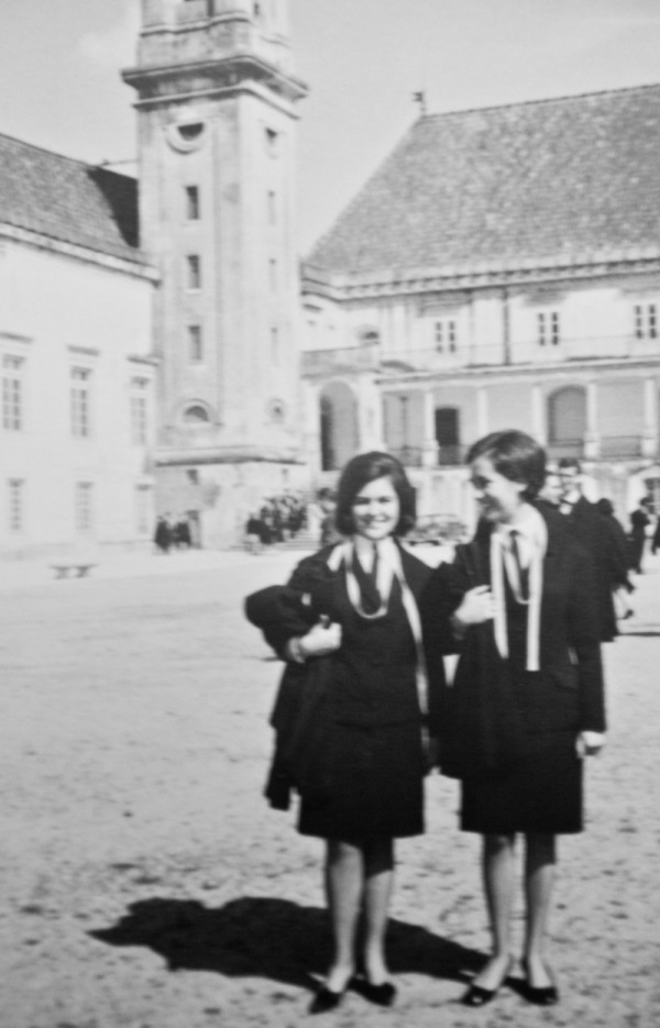 1968, maio, Universidade de Coimbra com Helena Caldeira